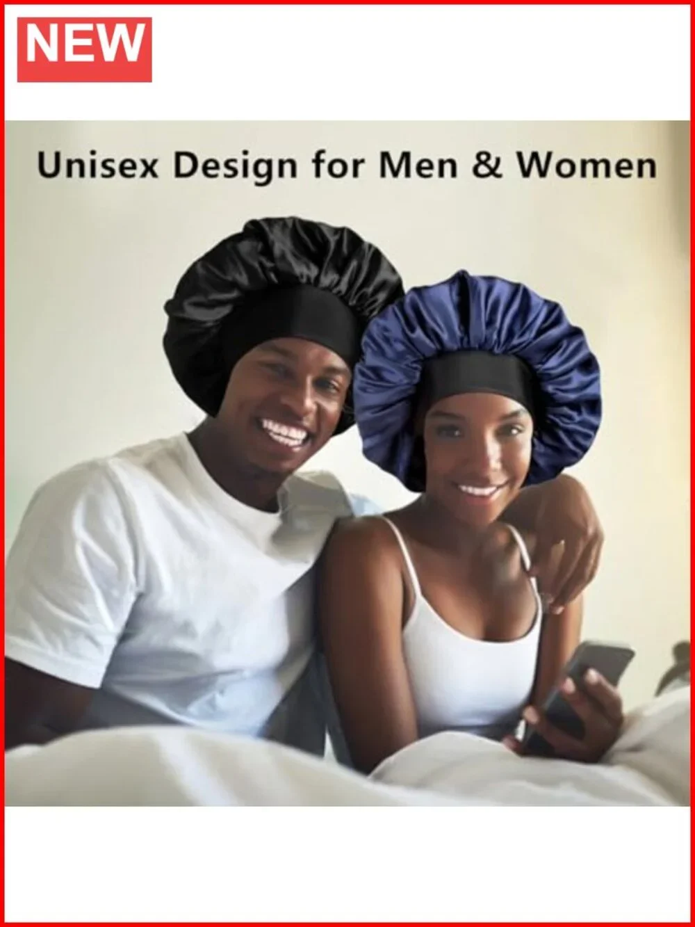 Double Layer Satin Bonnet for Curly Hair Braids Sleep Cap